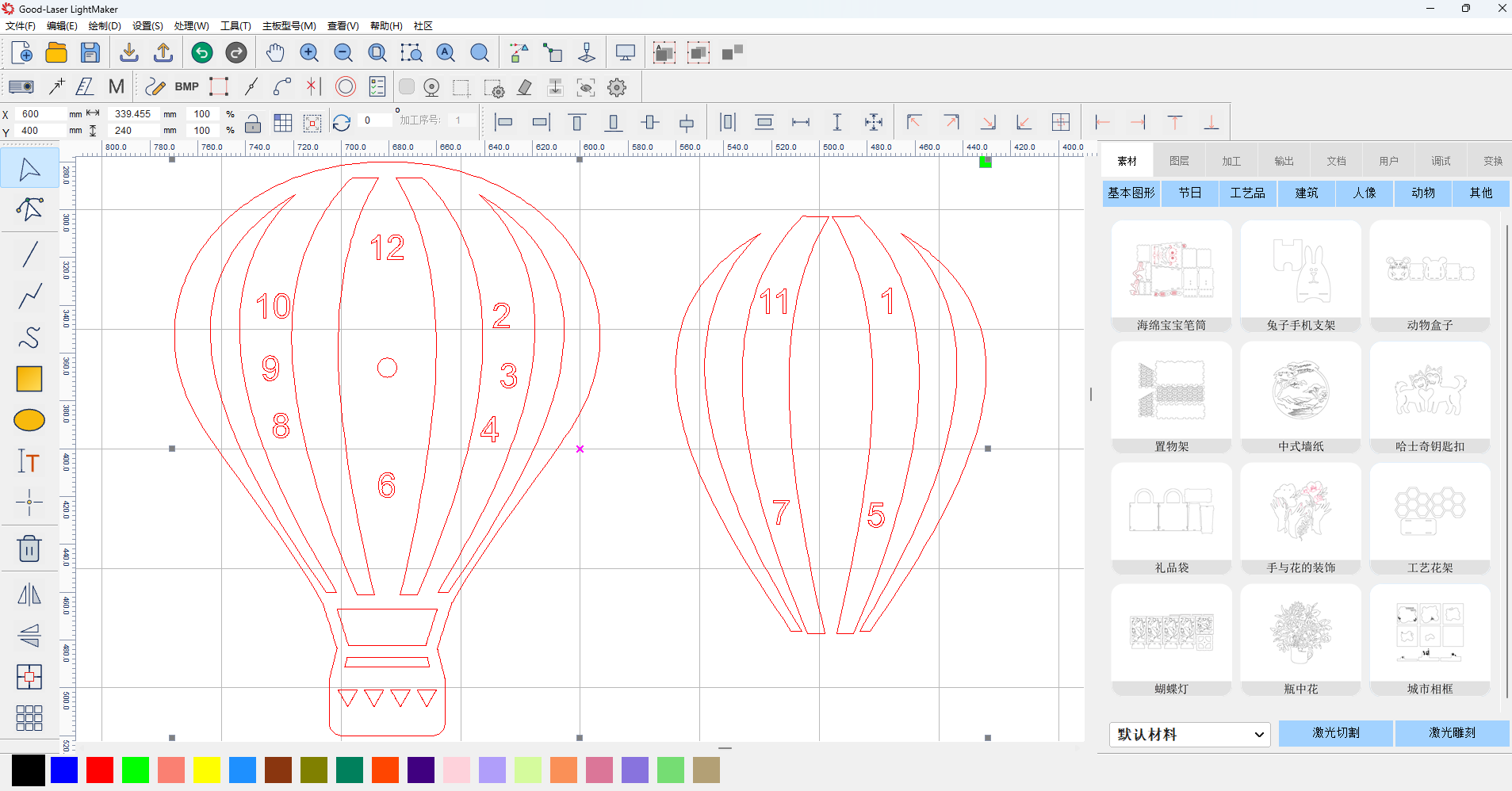 Gravoare cu laser 3D pentru lemn pentru a grava ceasul cu balon cu aer cald